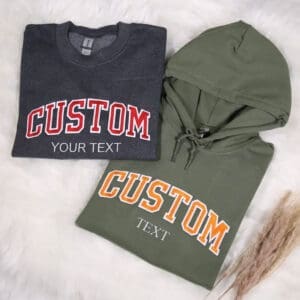 EMBROIDERED HOODIES AND CREWS