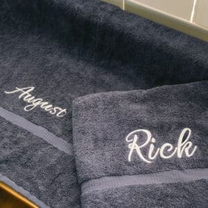 EMBROIDERED TOWELS AND BLANKETS